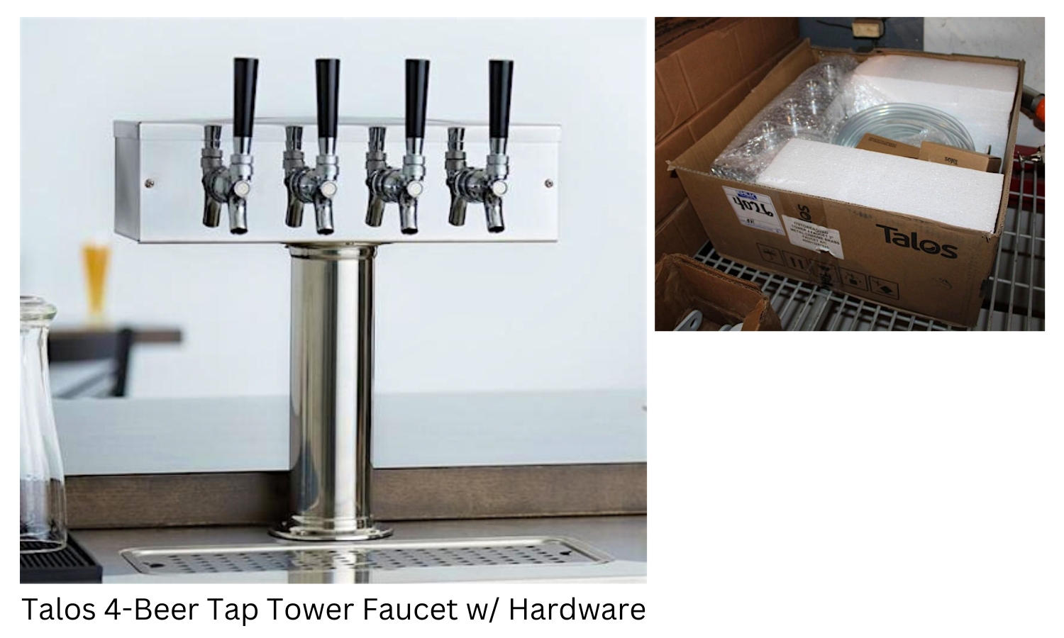 Talos 4 Beer Tap Tower Faucet w Hardware